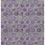 5' X 8' Purple And Gray Floral Washable Indoor Outdoor Area Rug - Purple, Gray