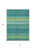 5' X 8' Teal Blue Lime Green And Turquoise Striped Washable Indoor Outdoor Area Rug