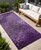 8' Runner Purple Washable Non Skid Indoor Outdoor Runner Rug - Purple