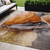 5' X 8' Rust And Gray Abstract Washable Indoor Outdoor Area Rug - Rust, Gray