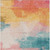5' X 8' Pink Gold And Teal Blue Abstract Washable Indoor Outdoor Area Rug