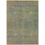 3' X 5' Green Gold And Charcoal Abstract Washable Indoor Outdoor Area Rug