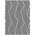 3' X 5' Black and White Geometric Washable Non Skid Indoor Outdoor Area Rug