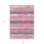 5' X 8' Pink Gray And Green Striped Washable Indoor Outdoor Area Rug