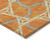 5' X 8' Orange And Blue Geometric Washable Indoor Outdoor Area Rug - Orange, Blue