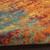 4' Flame Yellow And Orange Round Abstract Indoor Outdoor Area Rug
