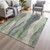 3' X 5' Fern Green And Gray Abstract Washable Indoor Outdoor Area Rug - Fern Green, Gray