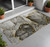 3' X 5' Gray and Gold Abstract Washable Non Skid Indoor Outdoor Area Rug - Gray, Gold