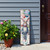 36" White And Blue Solid Wood Happy Easter Bunny Porch Sign
