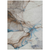 5' X 8' Beige And Blue Abstract Washable Indoor Outdoor Area Rug