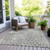5' X 8' Gray And Ivory Geometric Washable Indoor Outdoor Area Rug Transitional Style - Gray, Ivory Color