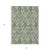 5' X 8' Artichoke Green And Fern Green Damask Washable Indoor Outdoor Area Rug