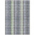 5' X 8' Pewter Gray And Mint Green Plaid Washable Indoor Outdoor Area Rug