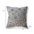 16" x 16" Gray Peacock Blown Seam Floral Indoor Outdoor Throw Pillow
