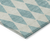 5' X 8' Teal Blue And Ivory Geometric Washable Indoor Outdoor Area Rug