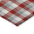 5' X 8' Red Gray And Beige Plaid Washable Indoor Outdoor Area Rug