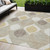 5' X 8' Beige Taupe And Ivory Ogee Washable Indoor Outdoor Area Rug