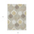 5' X 8' Beige Taupe And Ivory Ogee Washable Indoor Outdoor Area Rug