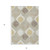 5' X 8' Beige Taupe And Ivory Ogee Washable Indoor Outdoor Area Rug