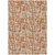 3' X 5' Terra Cotta Tan And Ivory Abstract Washable Indoor Outdoor Area Rug