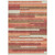 5' X 8' Coral Peach And Taupe Striped Washable Indoor Outdoor Area Rug