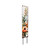 42" Green Orange And White Solid Wood Watercolor Floral Pumpkin Garden Stake
