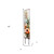 42" Green Orange And White Solid Wood Watercolor Floral Pumpkin Garden Stake
