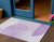 3' X 5' Purple And Lavender Geometric Washable Indoor Outdoor Area Rug