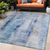 5' X 8' Blue Washable Non Skid Indoor Outdoor Area Rug