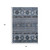 3' X 5' Blue Gray And Charcoal Tribal Washable Indoor Outdoor Area Rug