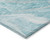 3' X 5' Teal Blue Aqua And Ivory Abstract Washable Indoor Outdoor Area Rug