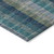 3' X 5' Teal Blue Navy Blue And Olive Green Plaid Washable Indoor Outdoor Area Rug