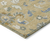 5' X 8' Wheat Blue And Ivory Floral Washable Indoor Outdoor Area Rug