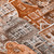 3' X 5' Orange Copper And Salmon Village Houses Washable Indoor Outdoor Area Rug