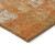 3' X 5' Orange And Ivory Abstract Washable Indoor Outdoor Area Rug Transitional Style - Orange, Ivory Color