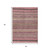 5' X 8' Pink And Taupe Striped Washable Indoor Outdoor Area Rug