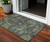 3' X 5' Green Charcoal And Black Floral Washable Indoor Outdoor Area Rug