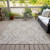 5' X 8' Taupe Khaki And Ivory Floral Medallion Washable Indoor Outdoor Area Rug