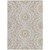 5' X 8' Taupe Khaki And Ivory Floral Medallion Washable Indoor Outdoor Area Rug