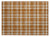 2' X 3' Orange and Ivory Plaid Washable Non Skid Indoor Outdoor Area Rug