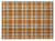 2' X 3' Orange and Ivory Plaid Washable Non Skid Indoor Outdoor Area Rug