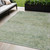 5' X 8' Artichoke Green And Ivory Abstract Washable Indoor Outdoor Area Rug - Artichoke Green, Ivory