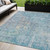 5' X 8' Blue Abstract Washable Indoor Outdoor Area Rug - Blue