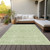 3' X 5' Sage And Ivory Geometric Washable Indoor Outdoor Area Rug - 880016865370