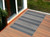 2' X 3' Blue and Gray Striped Stain Resistant Indoor Outdoor Area Rug