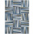 3' X 5' Denim Blue Gray And Ivory Geometric Washable Indoor Outdoor Area Rug - Denim Blue, Gray, Ivory