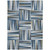 3' X 5' Denim Blue Gray And Ivory Geometric Washable Indoor Outdoor Area Rug