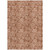 5' X 8' Terra Cotta And Copper Floral Washable Indoor Outdoor Area Rug