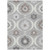 5' X 8' Gray Charcoal And Brown Medallion Washable Indoor Outdoor Area Rug