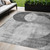 5' X 8' Gray And Charcoal Geometric Washable Indoor Outdoor Area Rug - Gray, Charcoal